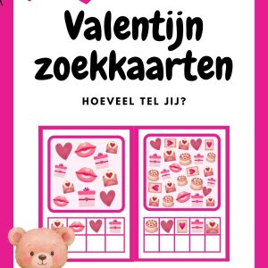 Valentijn Zoekkaarten – Tellen & Waarnemen voor Kleuters