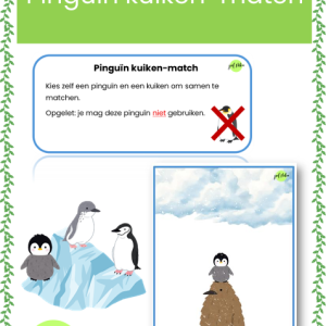 Pinguïn kuiken-match
