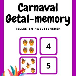 Carnaval Getal & Aantal Memory – Spelend Rekenen