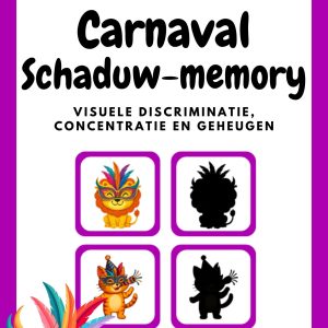 Carnaval Schaduw Memory – Kijken & Vergelijken voor Kleuters
