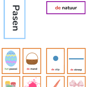 woordkaarten voor woordparaplu pasen
