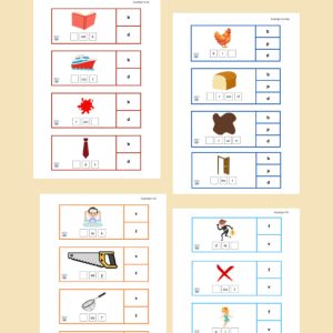 Kaartjes: b/d, b/d/p, s/z, v/f op basis van Hup & Aap