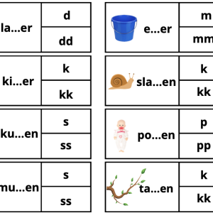 Spel knijpkaarten verdubbelen en verenkelen (zelfcorrigerend)