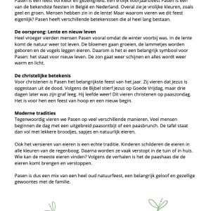 Begrijpend lezen Pasen (M5/E5 tot E6)