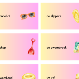 27 woordkaartjes zomer