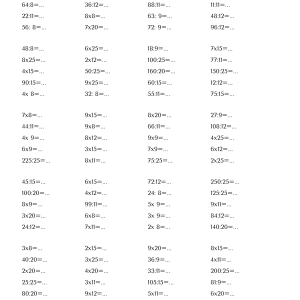 Automatiseren vermenigvuldigen en delen tafels 8, 9, 11, 12, 15, 20 en 25