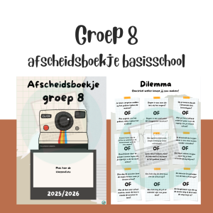 Afscheidsboekje groep 8 basisschool – Herinneringen voor later