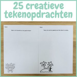 25 Creatieve Tekenopdrachten voor de Basisschool | Printbare Werkbladen Groep 3-8 | Klaarwerk & Zelfstandig Werken