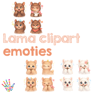 Lama clipart - emoties