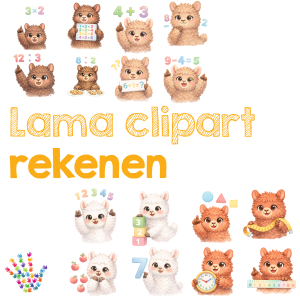 Lama clipart - rekenen
