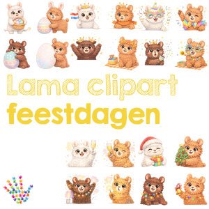 Lama clipart - feestdagen