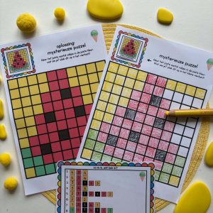 Pixelplaten thema zomer