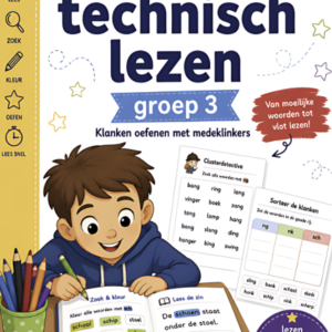 Zoek en kleur: Technisch Lezen - Medeklinkers (AVI 3)
