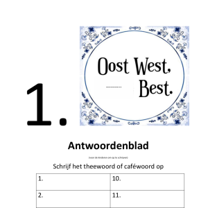 Bewegend Leren Spelling: Theewoorden en Café woorden