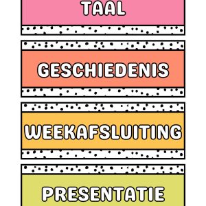Dagritme kaarten regenboog stippen