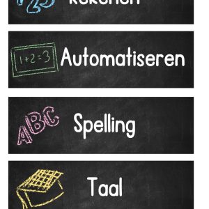 Dagritmekaarten schoolbord