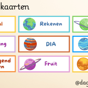 dagritme kaartjes ruimte