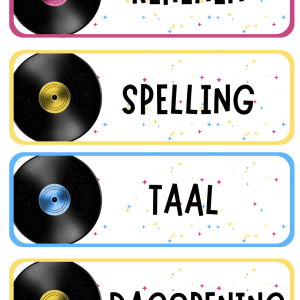 Dagritmekaarten (Thema: Disco/LP)