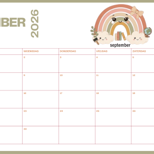 Kalender schooljaar 2026-2027